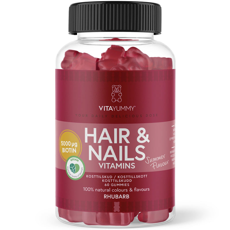 VitaYummy Hair & Nails - Rhubarb (60 stk)