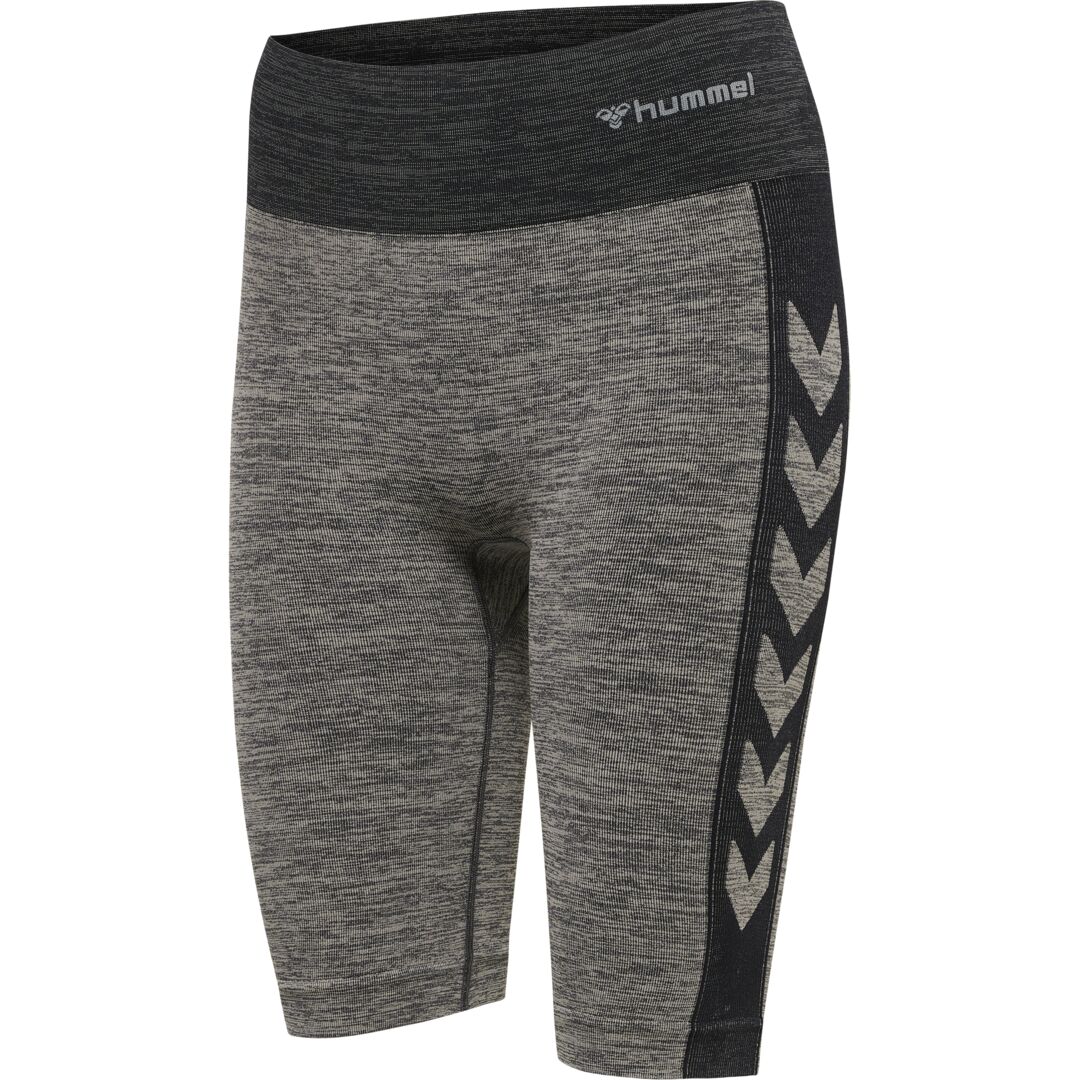 Hummel CLEA Seamless Shorts Gray/Black | Muscle House