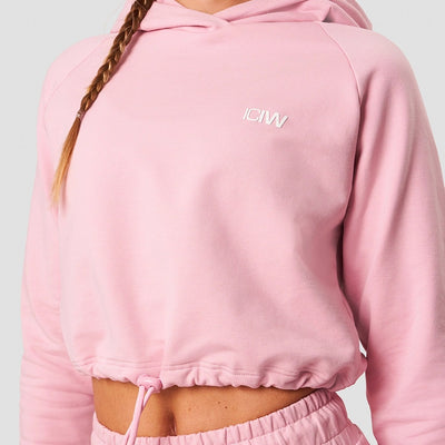 ICANIWILL Adjustable Cropped Hoodie Pink Wmn