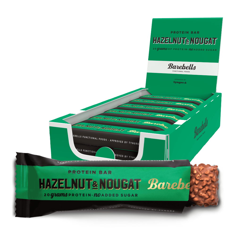 Barebells Hazelnut & Nougat (12x55g) Køb Barebells her!
