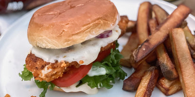 Kalorielet Burger med Garlic Mayo