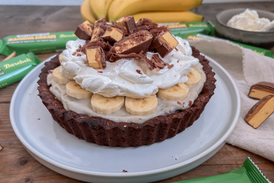 Banantærte med Barebells Banana Dream