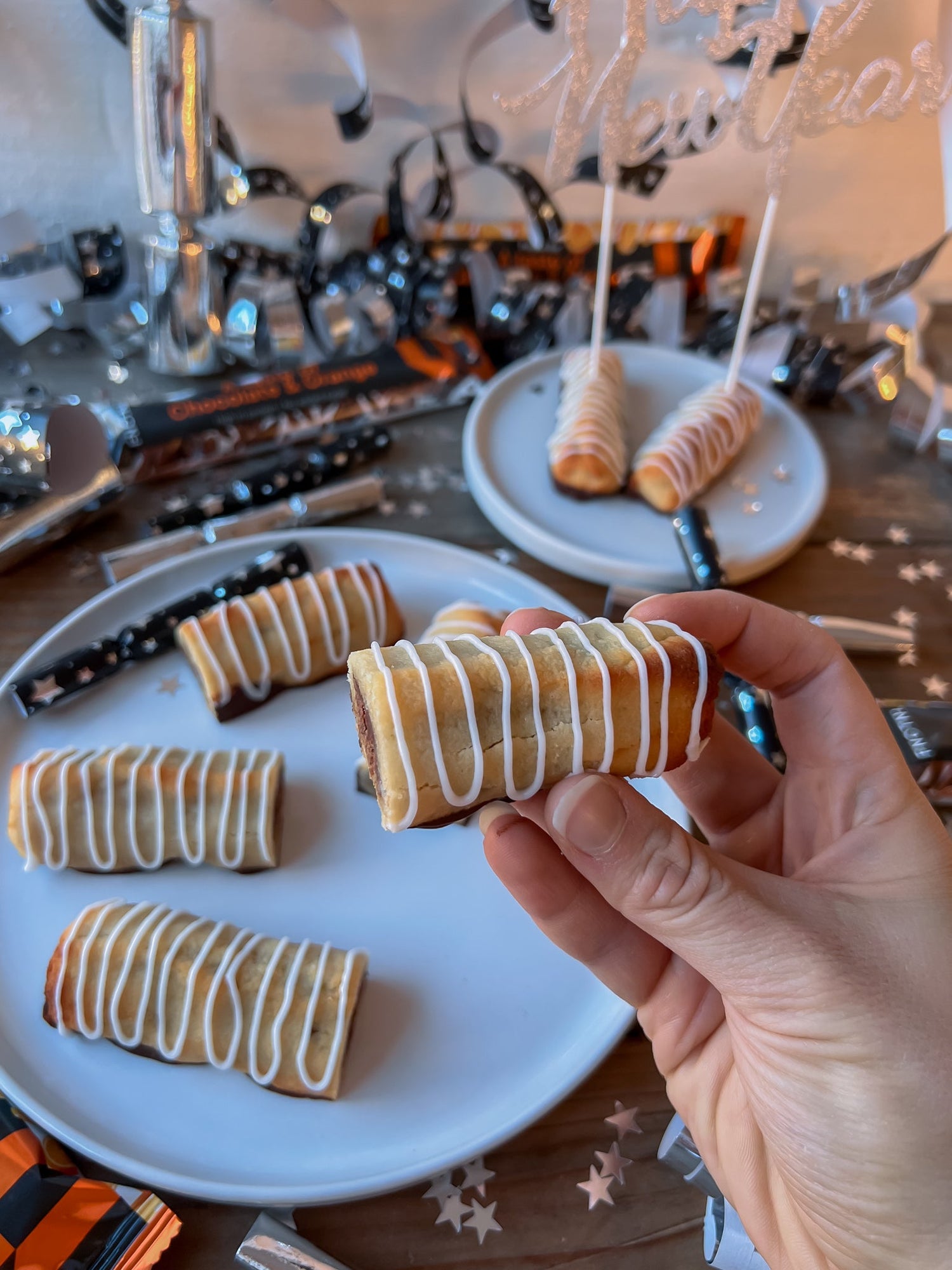 Kransekage med orangeknas