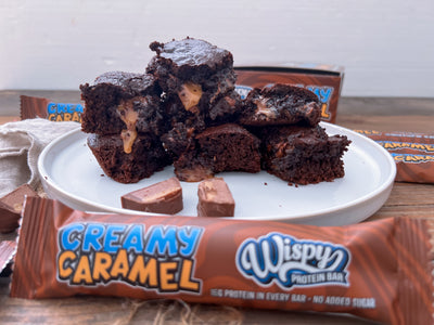 Brownie med Wispy Creamy Caramel proteinbar