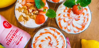 Jordbær cheesecake trifli