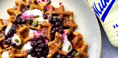 Protein vafler med blåbær