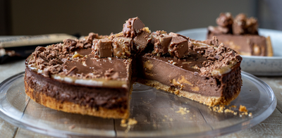 Chokolade cheesecake med karamel