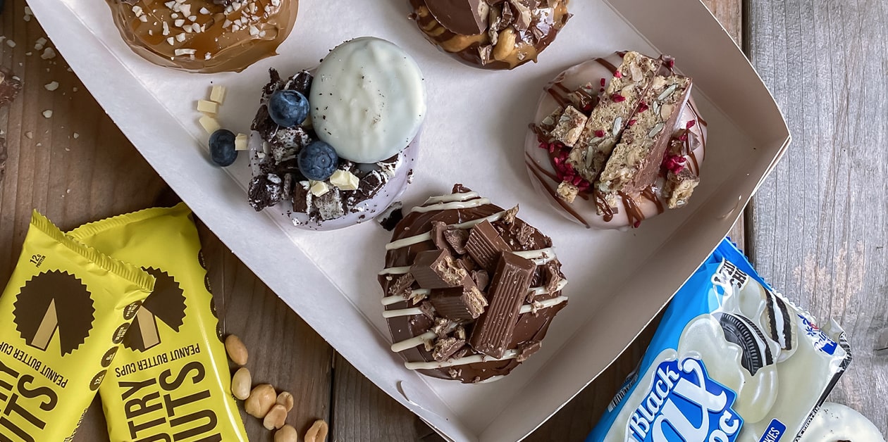 Hjemmelavede proteinrige donuts