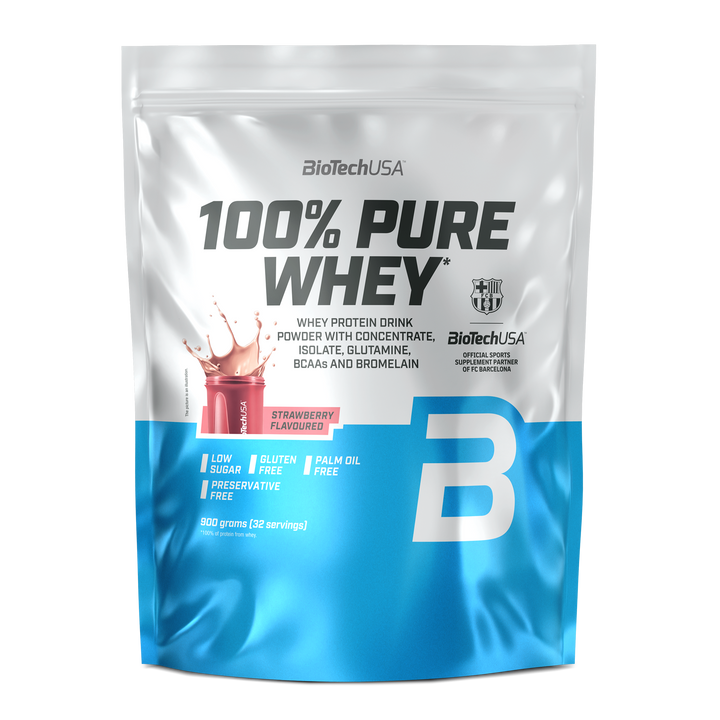 BioTechUSA 100% Pure Whey - Strawberry (900g)
