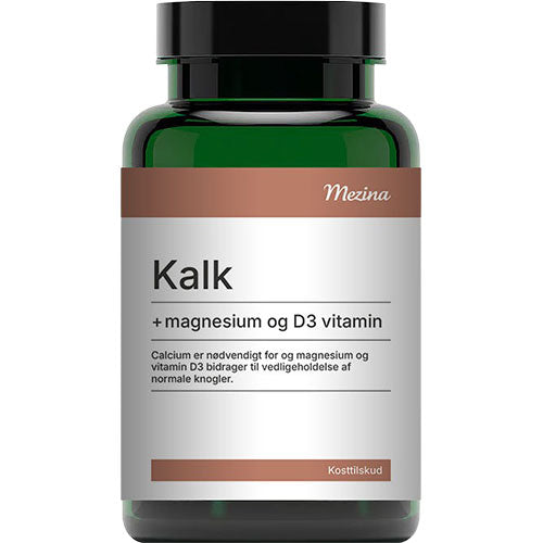 Mezina Kalk + magnesium og D3-vitamin, 180 tabletter