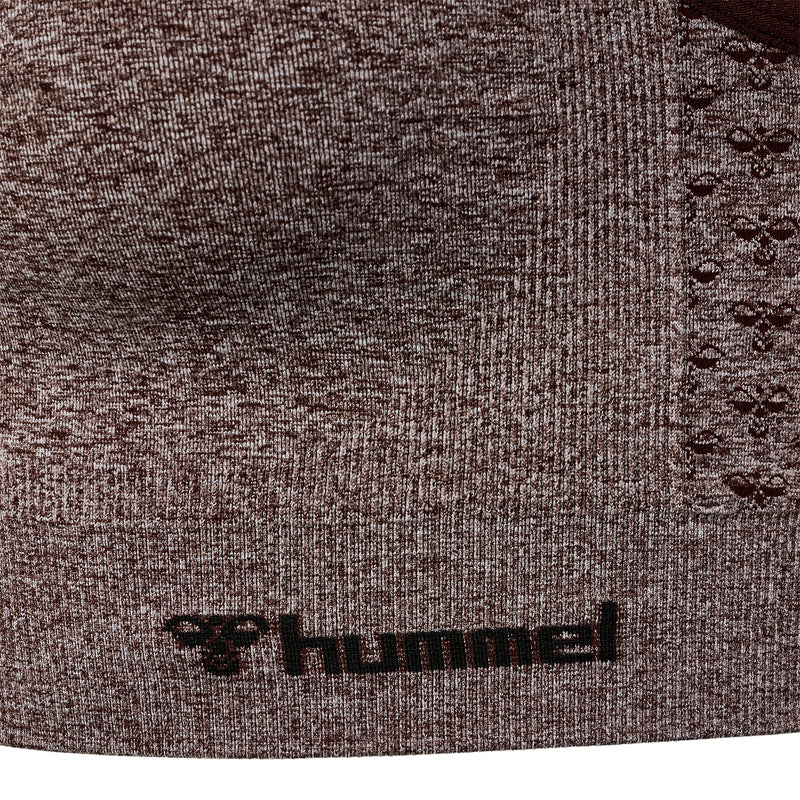 Hummel CI Seamless Scrunch Sports Bra - Java Melange