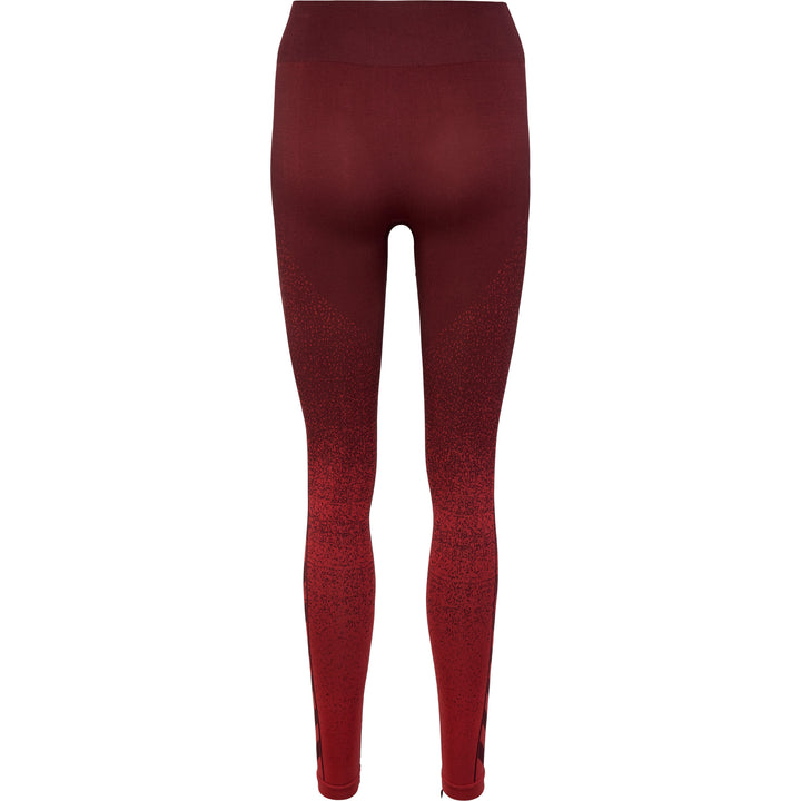 Hummel MT Fade Seamless Mid Waist Tights - Bitter Chocolate / Mineral Red