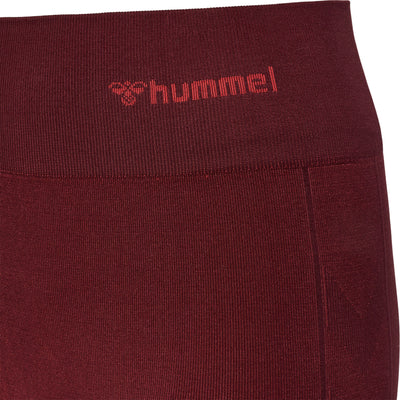 Hummel MT Fade Seamless Mid Waist Tights - Bitter Chocolate / Mineral Red