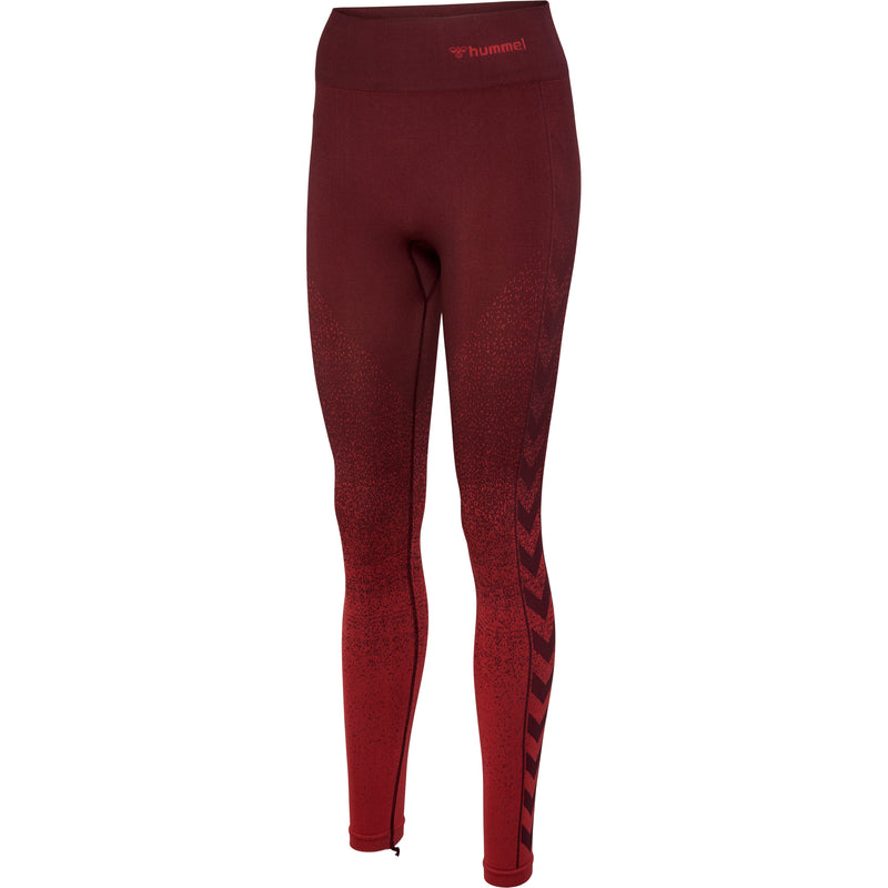 Hummel MT Fade Seamless Mid Waist Tights - Bitter Chocolate / Mineral Red