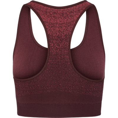 Hummel MT Fade Seamless Sports Top - Bitter Chocolate / Mineral Red