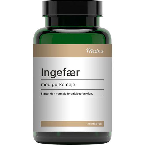 Mezina Ingefær med gurkemeje, 120 tabletter