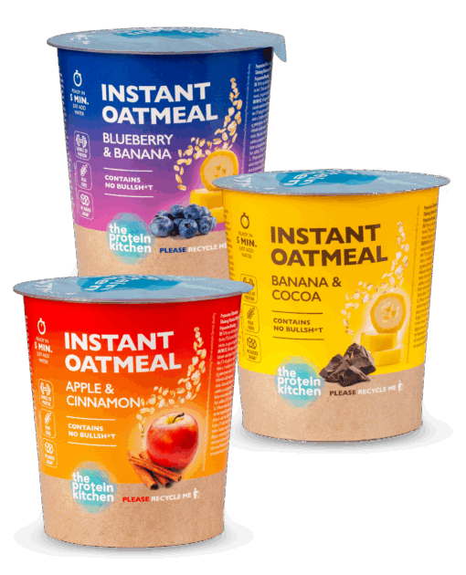 The Protein Kitchen Instant Oatmeal - Bland Selv (8x60g)