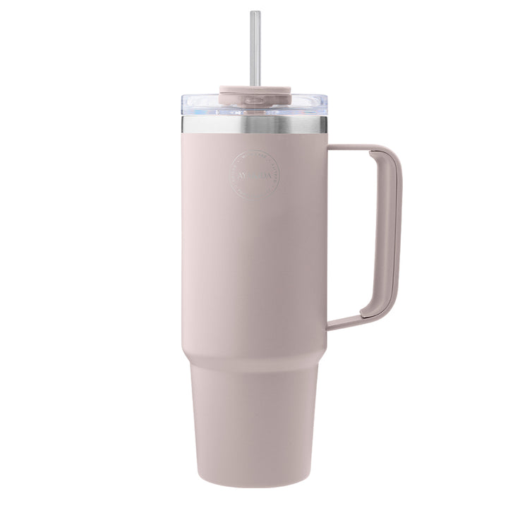 AYA&IDA Thermo Cup with Straw - Soft Rose (885ml)