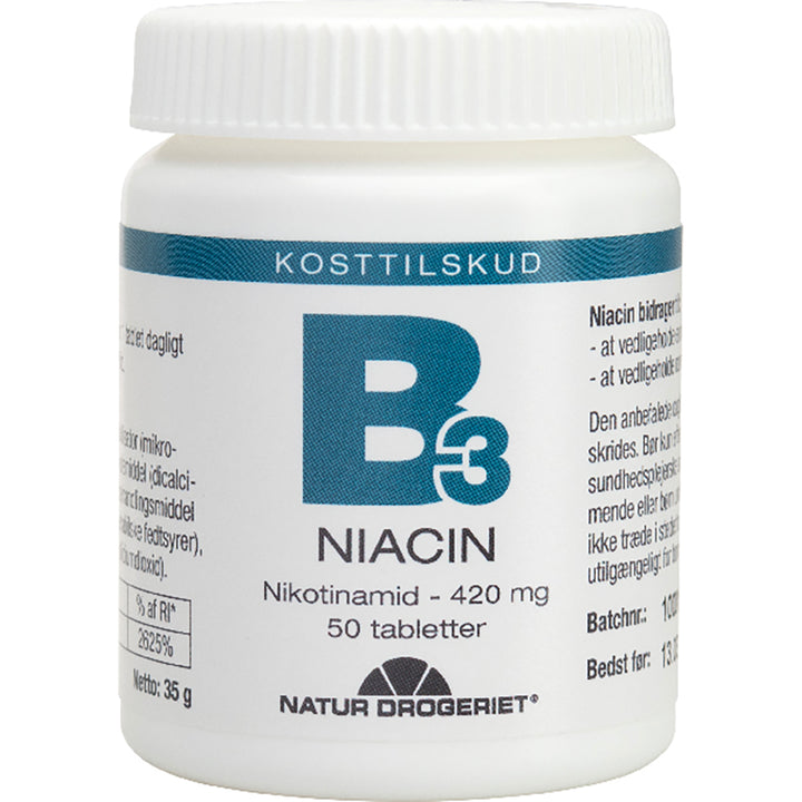 Natur Drogeriet B3 Niacin nikotinamid 420 mg (50 stk)