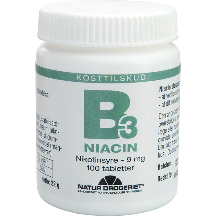 Natur Drogeriet B3 Niacin 9 mg (100 stk.)