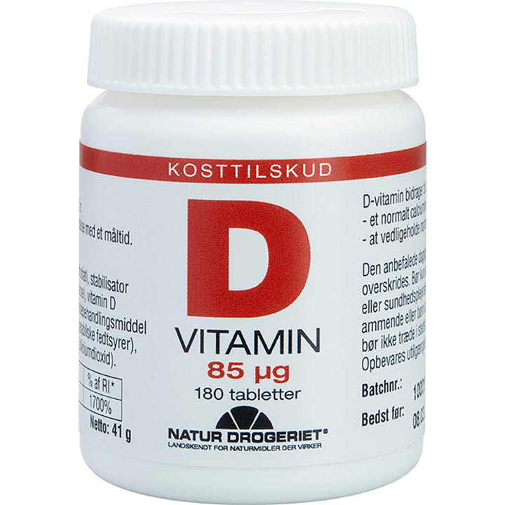 Natur Drogeriet D-vitamin 85 μg (180 stk)