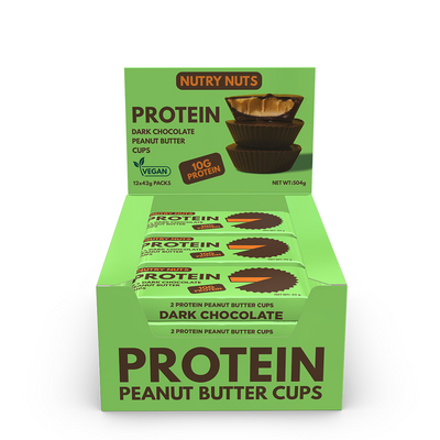 Nutry Nuts Peanut Butter Cups - Dark Chocolate Vegan (12x 42g)