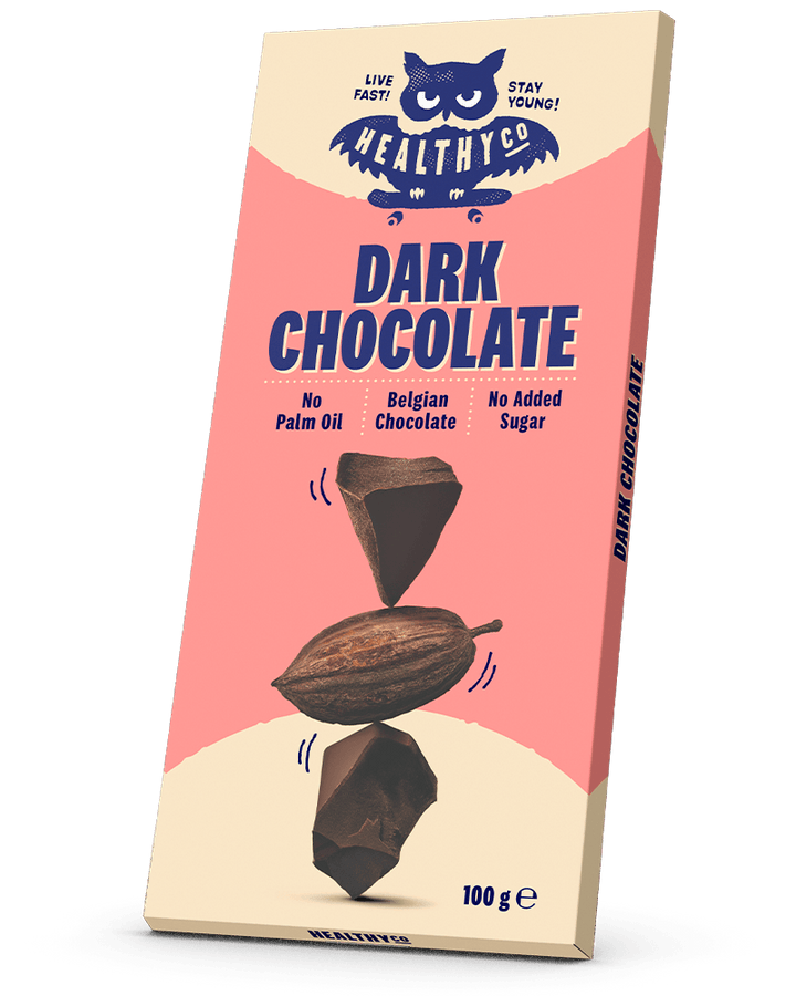 HealthyCo Dark Chocolate – mørk chokolade uden tilsat sukker