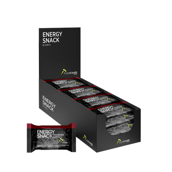 PurePower Energy Snack - Tranebær (12x 60g)