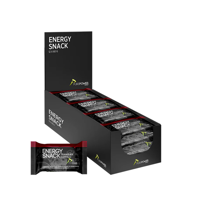 PurePower Energy Snack - Tranebær (12x 60g)