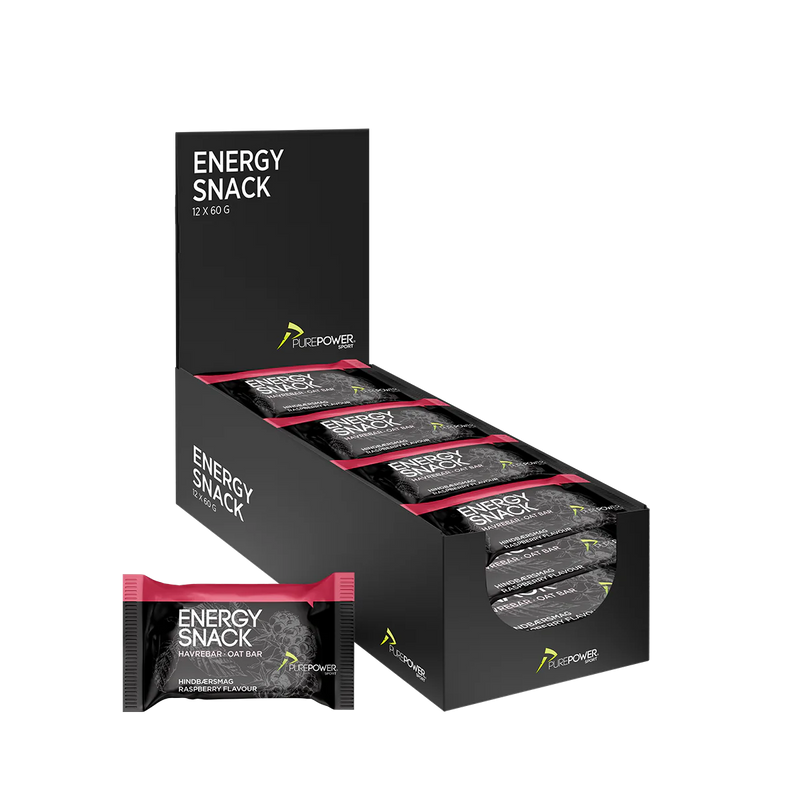 PurePower Energy Snack - Hindbær (12x 60g)