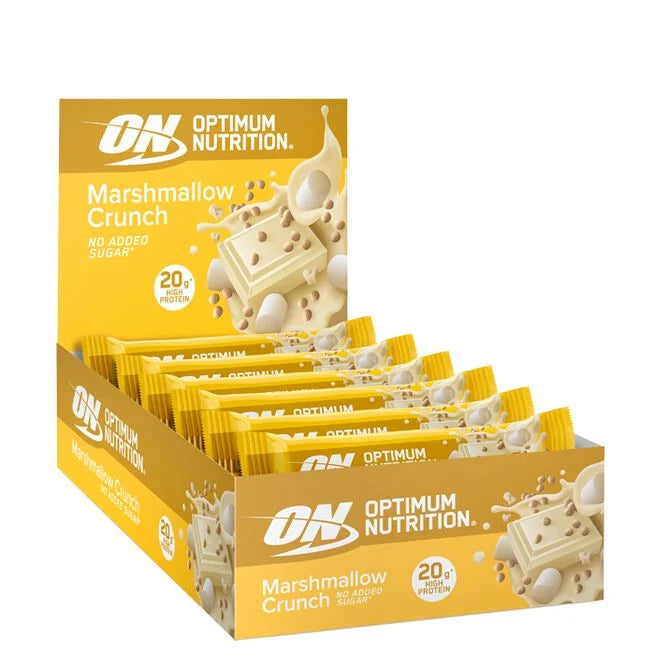 Optimum Nutrition Protein Bar - Marshmallow Crunch (10x 65g) - OBS! BEDST FØR 31/3-25