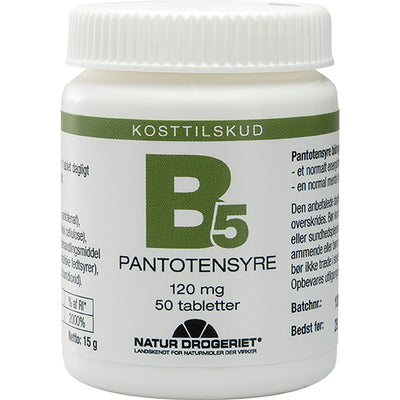 Natur Drogeriet B5 Pantotensyre 120mg (50 stk)