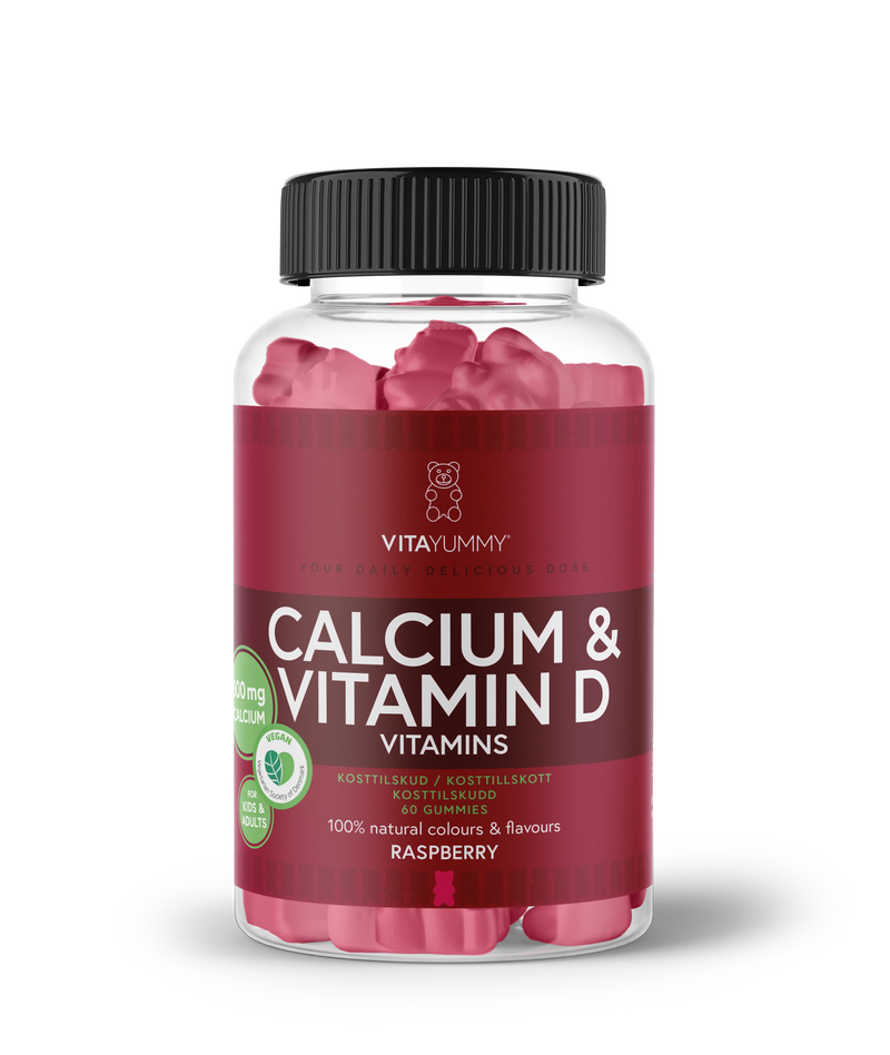 VitaYummy Calcium & Vitamin D (60 stk) - Raspberry