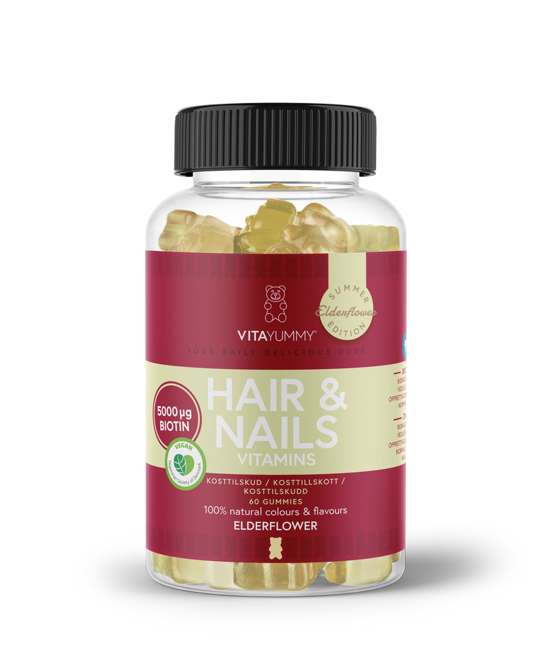VitaYummy Hair & Nails - Elderflower (60 stk)