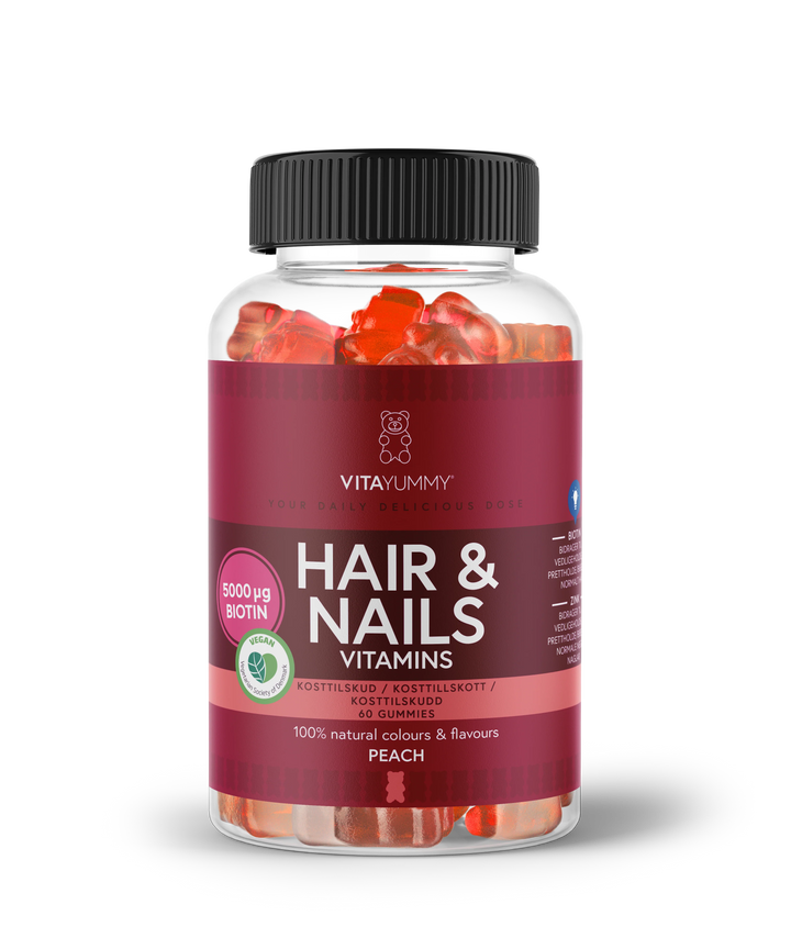 VitaYummy Hair & Nails - Peach (60 stk)