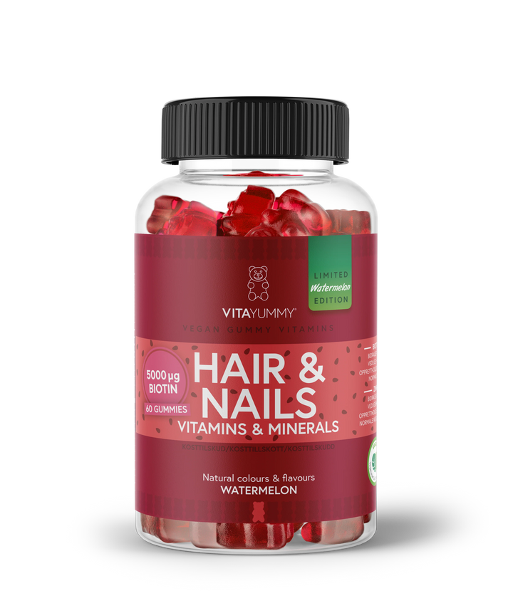 VitaYummy Hair & Nails - Watermelon (60 stk)