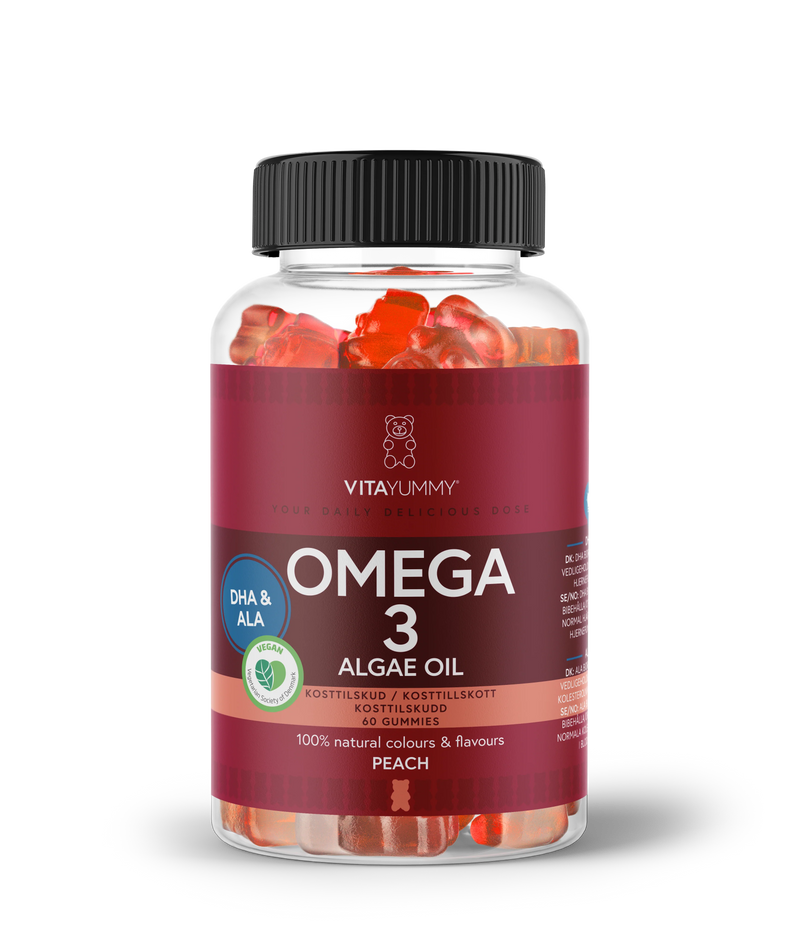 VitaYummy Omega 3 - Peach (60 stk)
