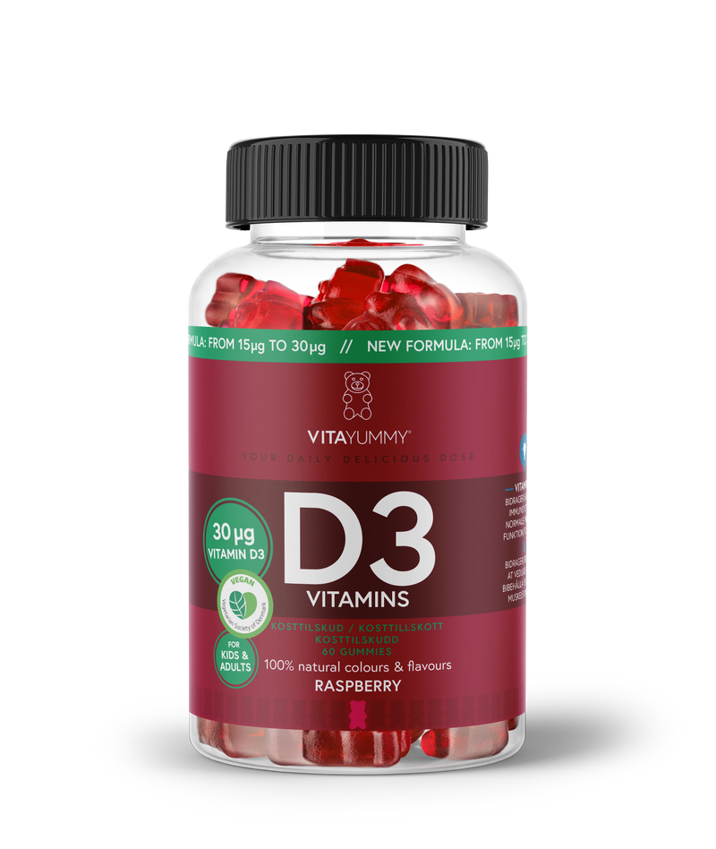 VitaYummy Vitamin D3 - Raspberry (60 stk)