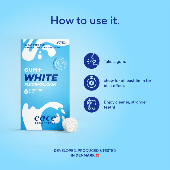 Sådan bruger du Eace Gum+ White