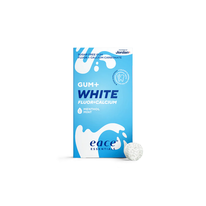Eace Gum+ White Menthol Mint – kasse med 12 pakker