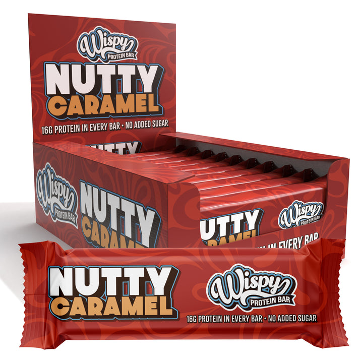 Wispy Protein Bar - Nutty Caramel (10x 55g) - OBS! BEDST FØR 18/6-26