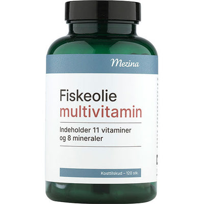 Mezina Fiskeolie + multivitamin 120 kapsler
