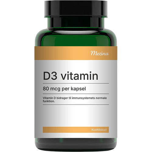 Mezina D3-vitamin 80 mcg, 200 kapsler