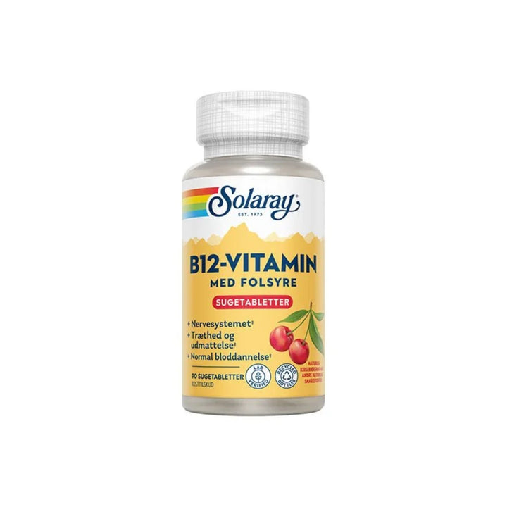 Solaray B12 Vitamin med Folsyre (90 tab)