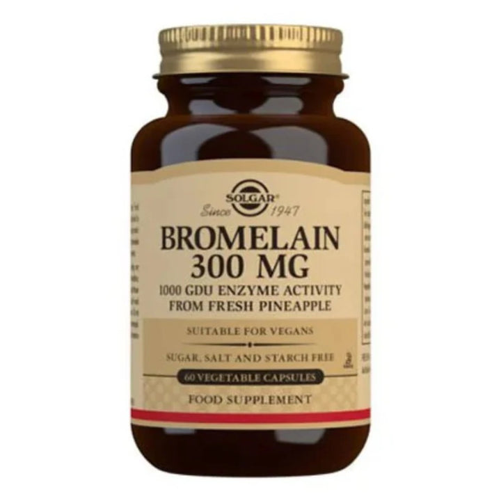 Solgar Bromelain 300 mg (60 kap)