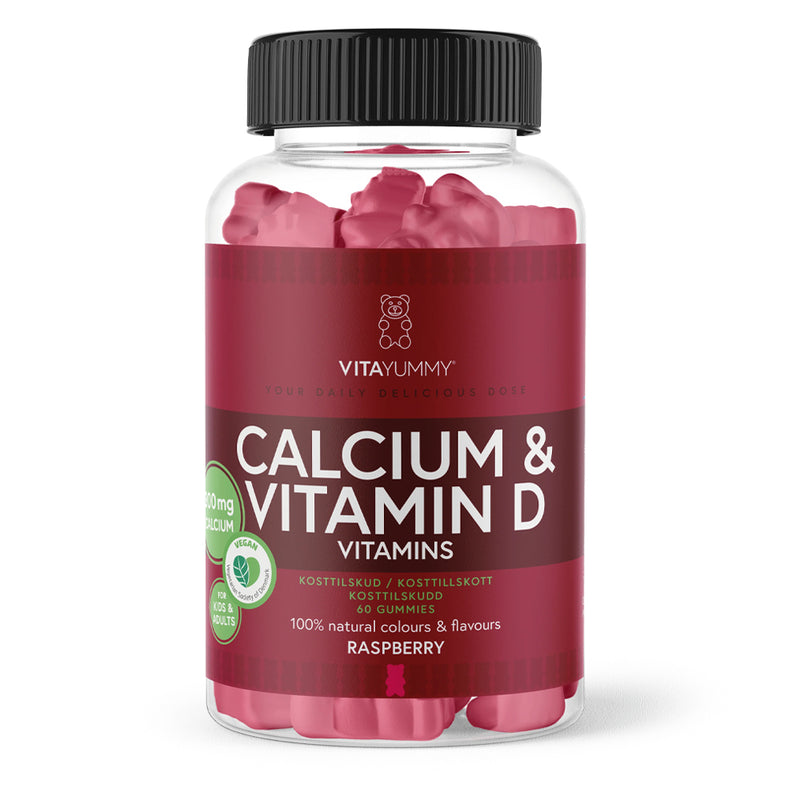 VitaYummy Calcium & Vitamin D (60 stk) - Raspberry