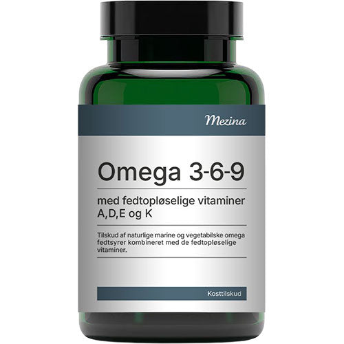 Mezina Omega 3-6-9 med vitamin ADEK, 90 kapsler