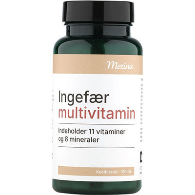 Mezina Ingefær + multivitamin 180 tabletter