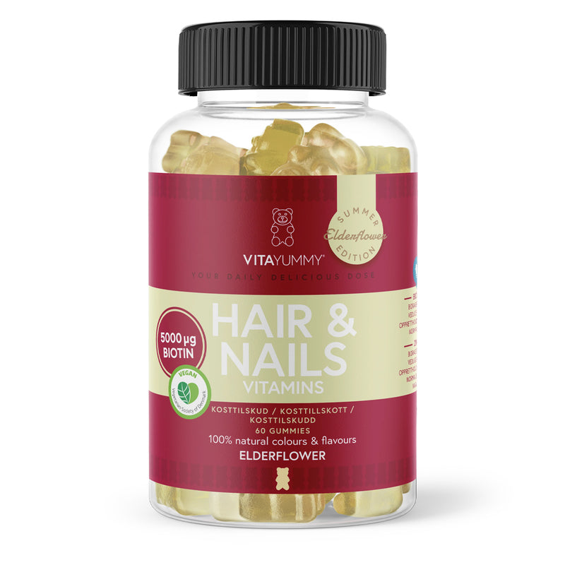 VitaYummy Hair & Nails - Elderflower (60 stk)