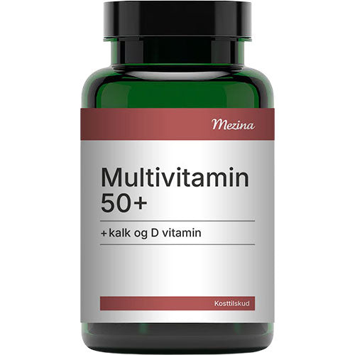 Mezina Multi 50+ med kalk og D-vitamin, 180 tabletter